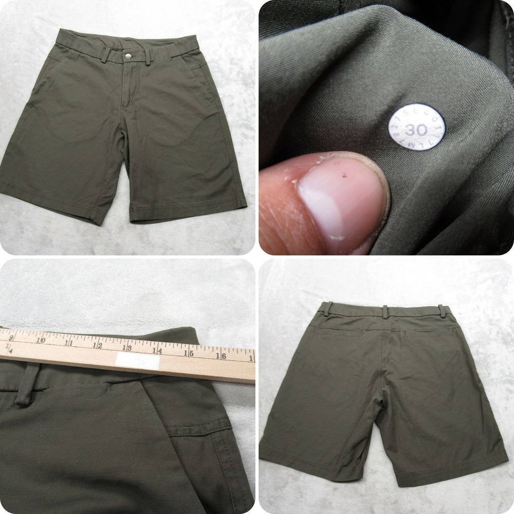 Lululemon Shorts Mens 30 Green Pockets‎ Commission Short Qwick Chino 9 Casual
